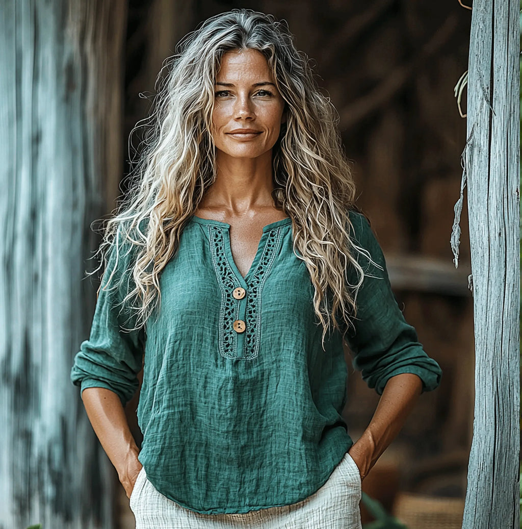 Women's Spring & Summer Holiday Loose Linen Shirt