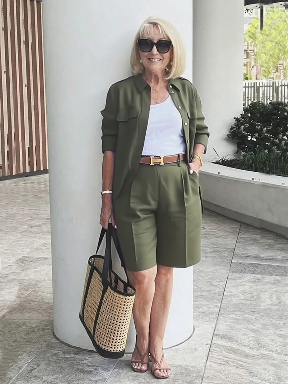 Two-piece Suits Stylish Lapel Collar Suit Shorts  Blazer Coat
