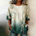 Women's Casual Gradient Floral Print Short-sleeved Top