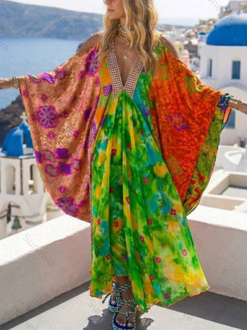 Bohemian Vacation Printed Kaftan7883