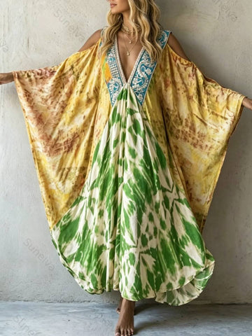 Bohemian Vacation Printed Kaftan3458