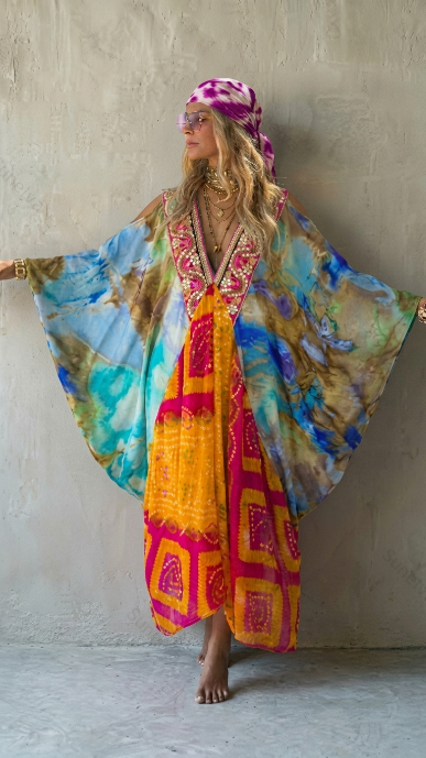 Bohemian Vacation Printed Kaftan6595